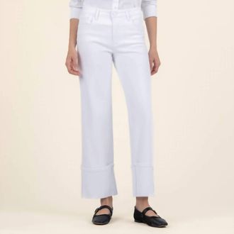 Kut from the Kloth Charlotte High Rise Roll Up Jean In Optic White