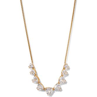 Nadri Luxor Cubic Zirconia Frontal Necklace in Gold at Nordstrom