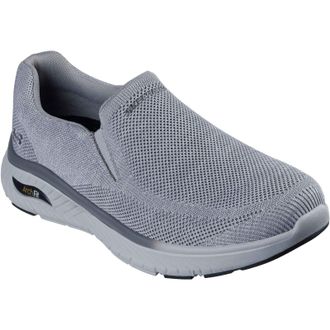 Skechers Arch Fit Crosser Locke Mens Grey Trainers - Size UK 12