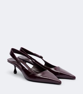 Jimmy Choo London Amel leather slingback pumps