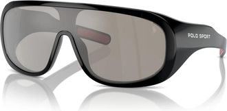 Polo Ralph Lauren Zwart/Grijs Zilveren Zonnebril PH 4215U - Heren - Zonnebrillen - Zwart - 38 MM - Accessoires