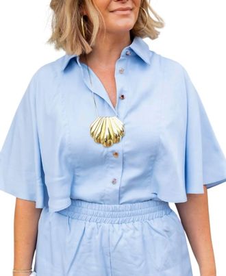 Ciebon Seabreeze Top In Sky Blue