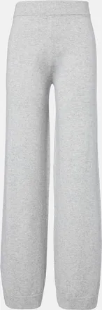 Jardin Des Orangers Cotton and cashmere wide-leg pants