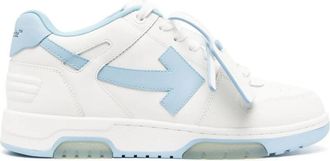 Off-white Witte Sneakers met Blauwe Details - Heren - Sneakers - Wit - 43 EU - Leer - Schoenen