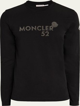 Moncler Mens Logo Script Slim Long-Sleeve T-Shirt