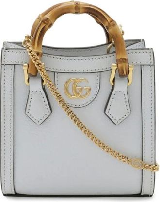 Gucci Pre-owned Diana Leather 2way Mini Bag - Dames - Vintage Handtas - Blauw - ONE Size - Leer - Vintage