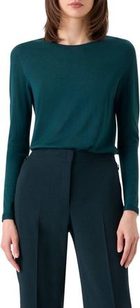 Akris Fine Cashmere & Silk Sweater in Tourmaline at Nordstrom, Size 12