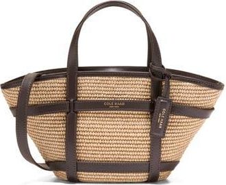 Cole Haan Key West Crossbody Tote in Natural Raffia/Dk. Chocolate at Nordstrom Rack