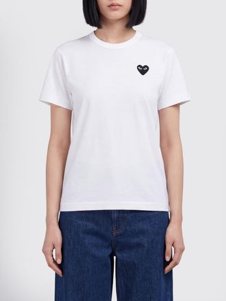 Comme Des Gar&ccedil;ons T-shirt girocollo in cotone con logo a contrasto