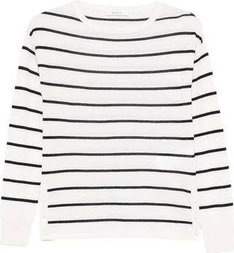 Max Mara Maglione a righe - Bianco