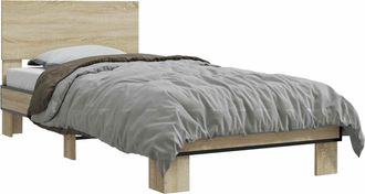 vidaXL Estructura De Cama Con Cabecero Roble Sonoma 80 X 200 Cm Vidaxl
