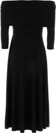 Norma Kamali Womens Black Jersey Dress Exterior: Polyester Elastane Abiti