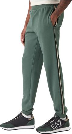 Emporio Armani Trainingsbroeken - Heren - Sweatpants - Groen - XL - Katoen - Broeken