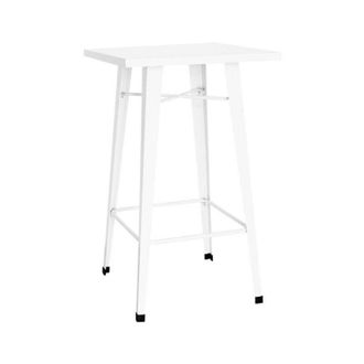 Regalos Miguel Mesas Bar - Mesa Torix Alta Cuadrada 60 Cm - Blanco