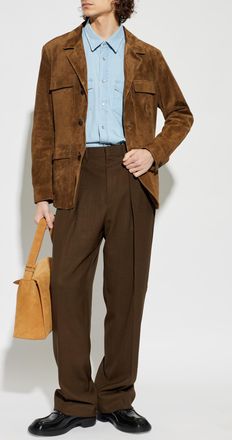 Tom Ford Suede Blazer, Mens, Brown