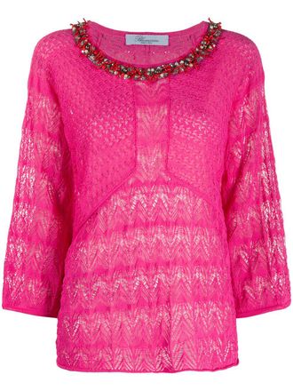 Blumarine Verfraaide blouse - Roze