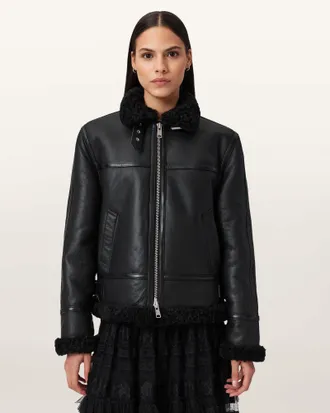 AllSaints Lorel Shearling Flying Jacket