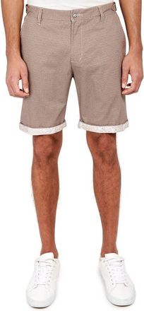 Brooklyn Brigade Slim Fit Downing Texture Print Flat Front Shorts in Brown at Nordstrom, Size 30