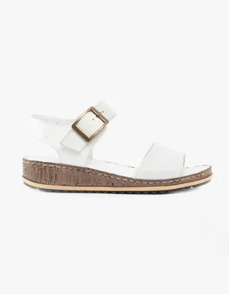 Hush Puppies Womens Hush Puppies ELLIE Womens Leather Sandals White - Size: 7