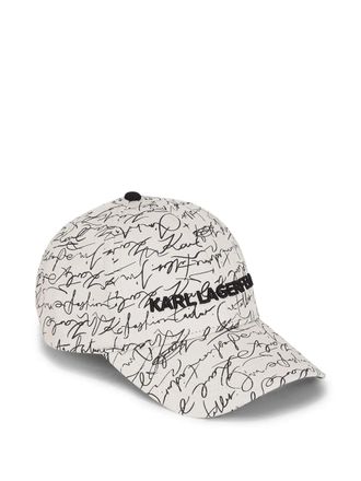 Karl Lagerfeld K/Essential cap - women - Cotton/Recycled Cotton - One Size - White