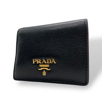 Prada Black Leather Wallet (Bi-Fold) (Pre-Owned)