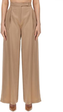 Max Mara Beige Regular Pleated Pants