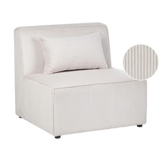 Beliani Sill&oacute;n Modular De Pana Asiento 1 Plaza Moderno Sala De Estar Beige Lemvig