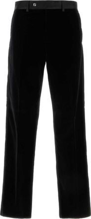 Fendi Black Flat Front Trousers