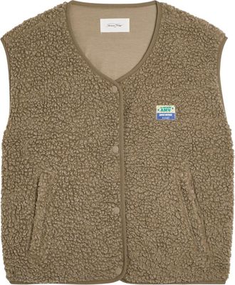 American Vintage Hoktown Fleece Vest - Light Brown - XS/S (UK6-8 / XS)