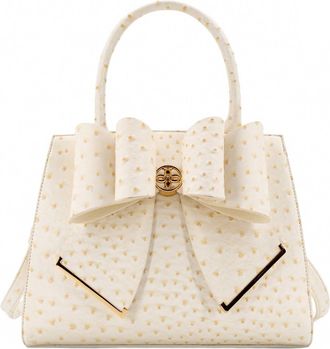 Like Dreams Womens Colette Bow Crossbody Bag In Ivory