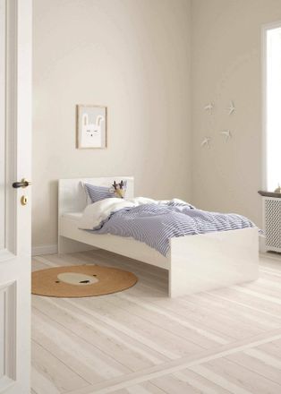Dmora Dmora Cadre De Lit, Coloris Blanc Brillant, 96 X 80 X 196,6 Cm