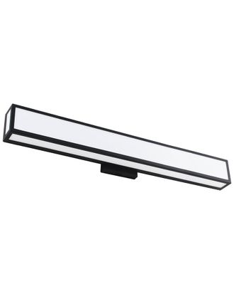 Eglo Eglo Maska 1 Light Integrated Led Bath/Vanity Light With Black Finish & White Acrylic Shade