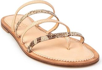 Cornetti Womens Nuoro Sandal In Nude/ Python