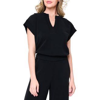 Gibsonlook Cloud Scuba Knit Top in Black at Nordstrom, Size X-Small