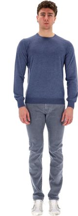 Barba Fine Wool-Cashmere Crewneck Sweater