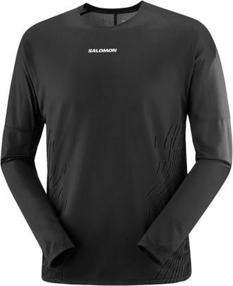 Salomon Sense Aero L/S Tee GFX Laufshirt für Herren | schwarz