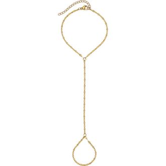 Adornia Tarnish Resistant 18K Gold Plated Hand Chain at Nordstrom Rack