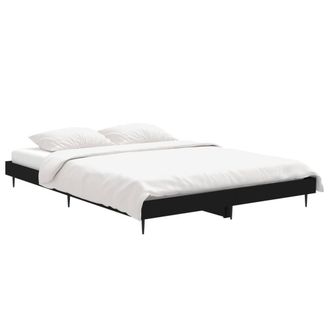 Berkfield Home Durable Bed Frame Black 140x190 cm Engineered Wood