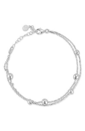 Glaze Jewelry Beaded Double Chain Bracelet in Silver at Nordstrom Rack
