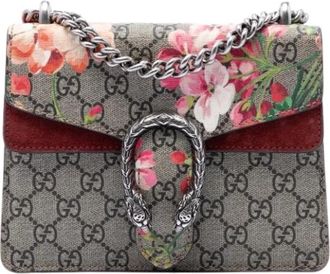 Gucci Pre-owned Gucci Blooms Crossbody Tas - Dames - Vintage Schoudertas - Bruin - ONE Size - Leer - Vintage