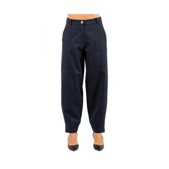Pinko Straight Trousers, female, Blue, S, Pantalone