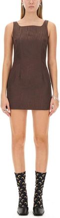 Marine Serre Slim Fit Mini Dress With Contrasting Back Design
