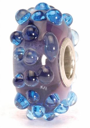 Trollbeads Womens Fizz Glass Bead Charm In Blue
