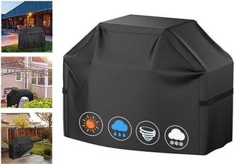 OEM Funda Para Barbacoa, Negra, Impermeable, Resistente A Los Rayos Uv Y A Los Desgarros, Con Cierre De Velcro Y Cord&oacute;n Ajustable, 17061117 Cm
