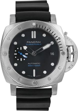 Officine Panerai Pre-owned Panerai Submersible Black Dial Mens Watch PAM00973