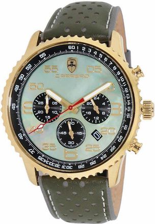 Torino Carrero Aureum Chronograph Tachymeter Green Dial Mens Watch C1G7023-GN