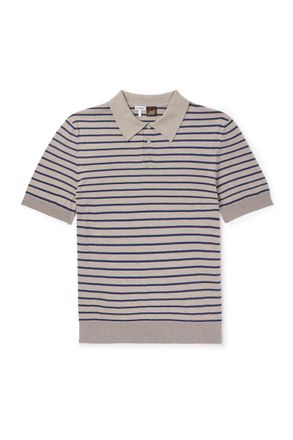 Loewe + Paulas Ibiza Slim-Fit Striped Cotton-Blend Polo Shirt