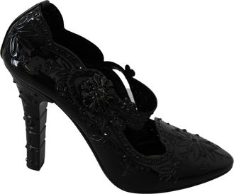 Dolce & Gabbana Bloemenpumps Met Hoge Hak Van Leren Lak