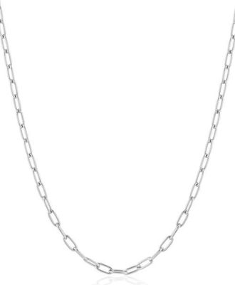 Crislu Layer Up Paperclip Chain Necklace in Pure Platinum/clear Stone at Nordstrom, Size 16