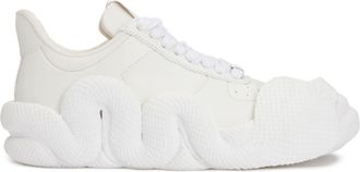 Giuseppe Zanotti Cobras leather 3D-detail sneakers - men - Leather/Rubber/Leather - 44.5 - White